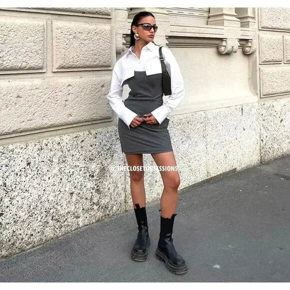 ZARA BLOGGER FAVE!!! Draped Short Dress NWT - Picture 13 of 16